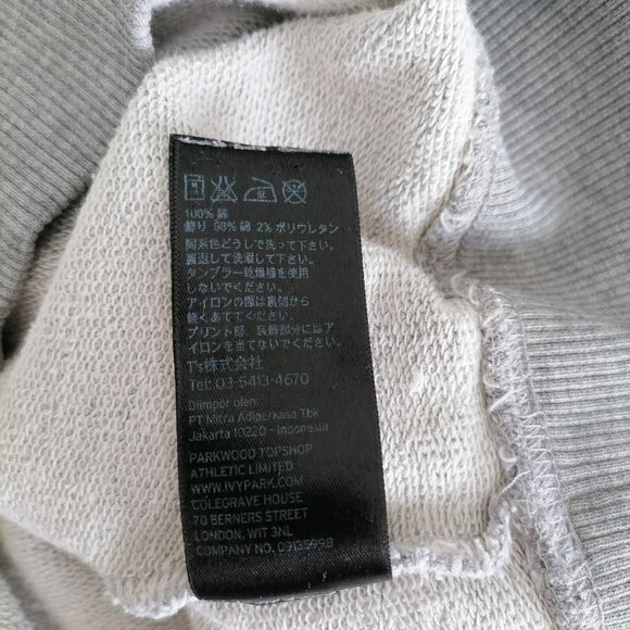 Ivy Park Womens Gray 3/4 Sleeve Crew Neck Drop Shoulder Sweatshirt Size M - Picture 7 of 7